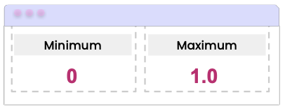 Volume values with min/max of 0/1.0