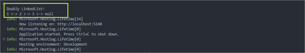 Doubly Linked list result
