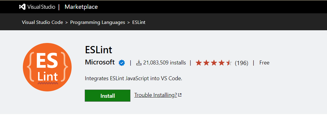 ESLint extension