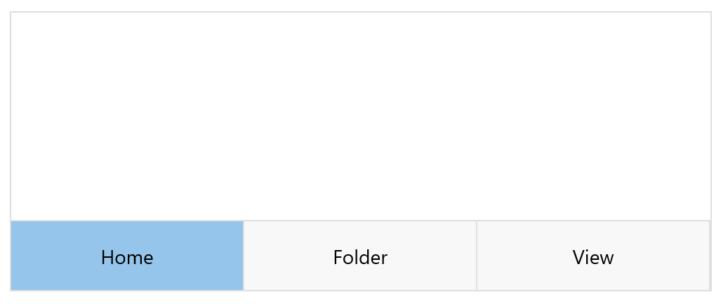 The three tabs are on the bottom