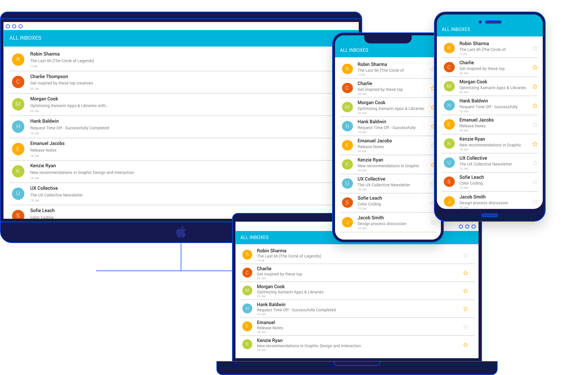 .NET MAUI illustration of Windows, Mac, iOS, Android