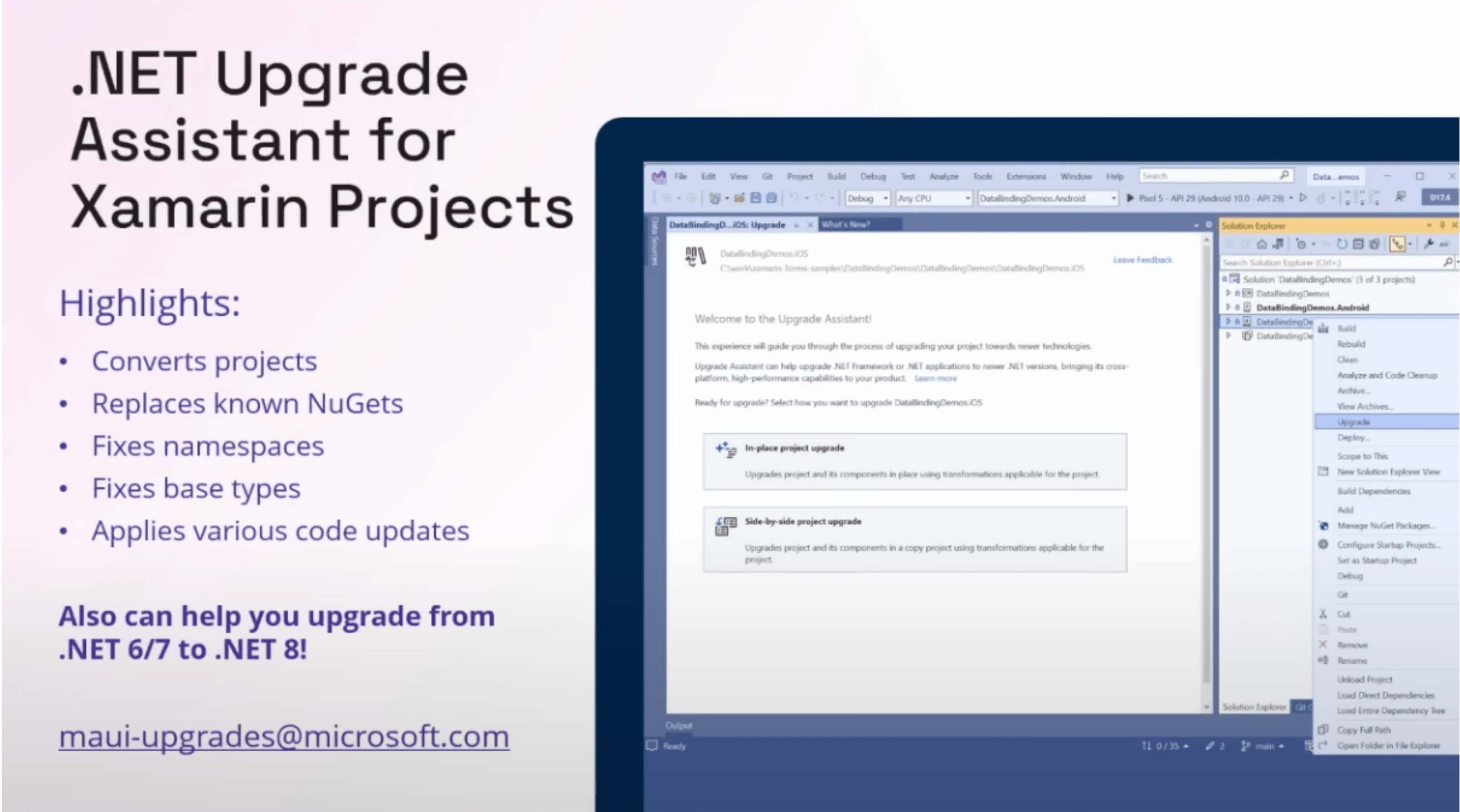 Haven't migrated to .NET MAUI yet? .NET Upgrade Assistant for Xamarin Projects