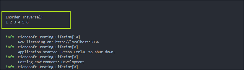 Inorder traversal Inorder traversal - 1 2 3 4 5 6