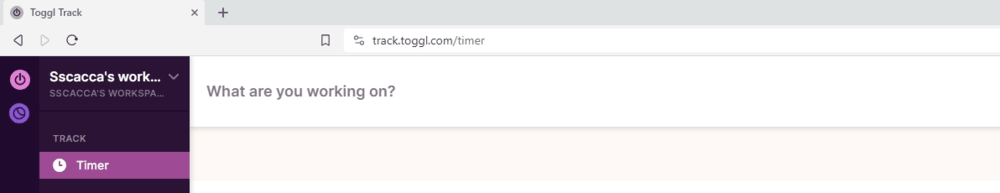 The favicon for the Toggl Track app resembles the time-tracking button used in the app by its users. The symbol is black on a grey background. 
