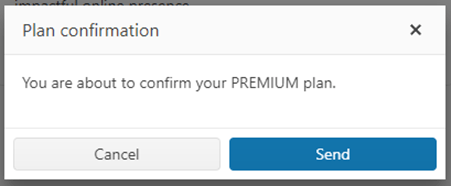 Plan confirmation dialog