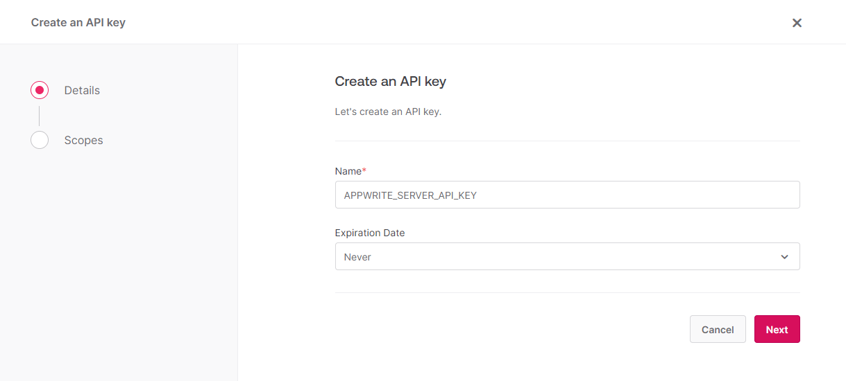 Create API Key