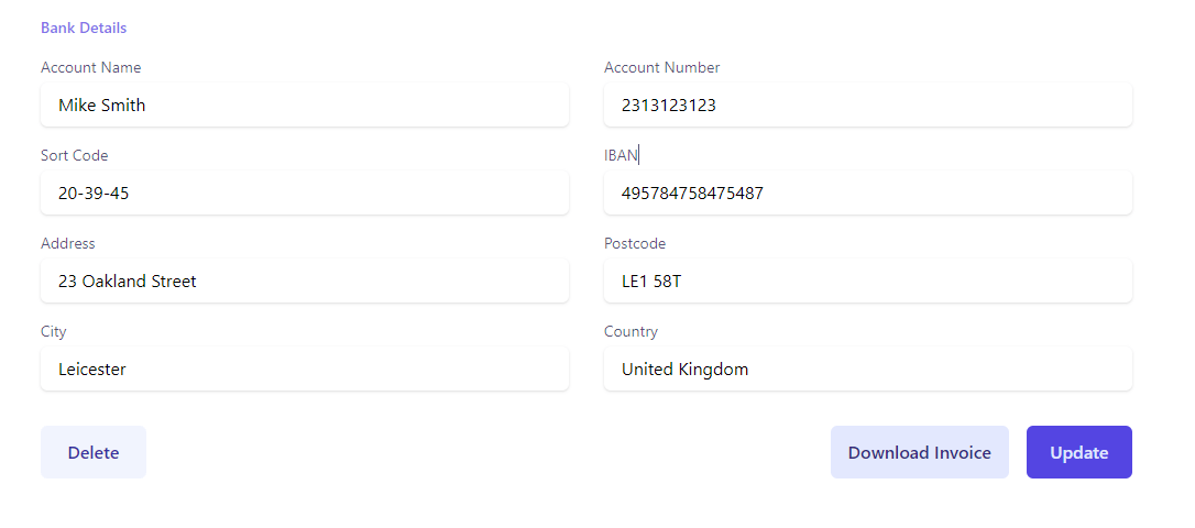 Download Invoice Button