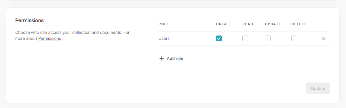 Invoice Collection Create Permission