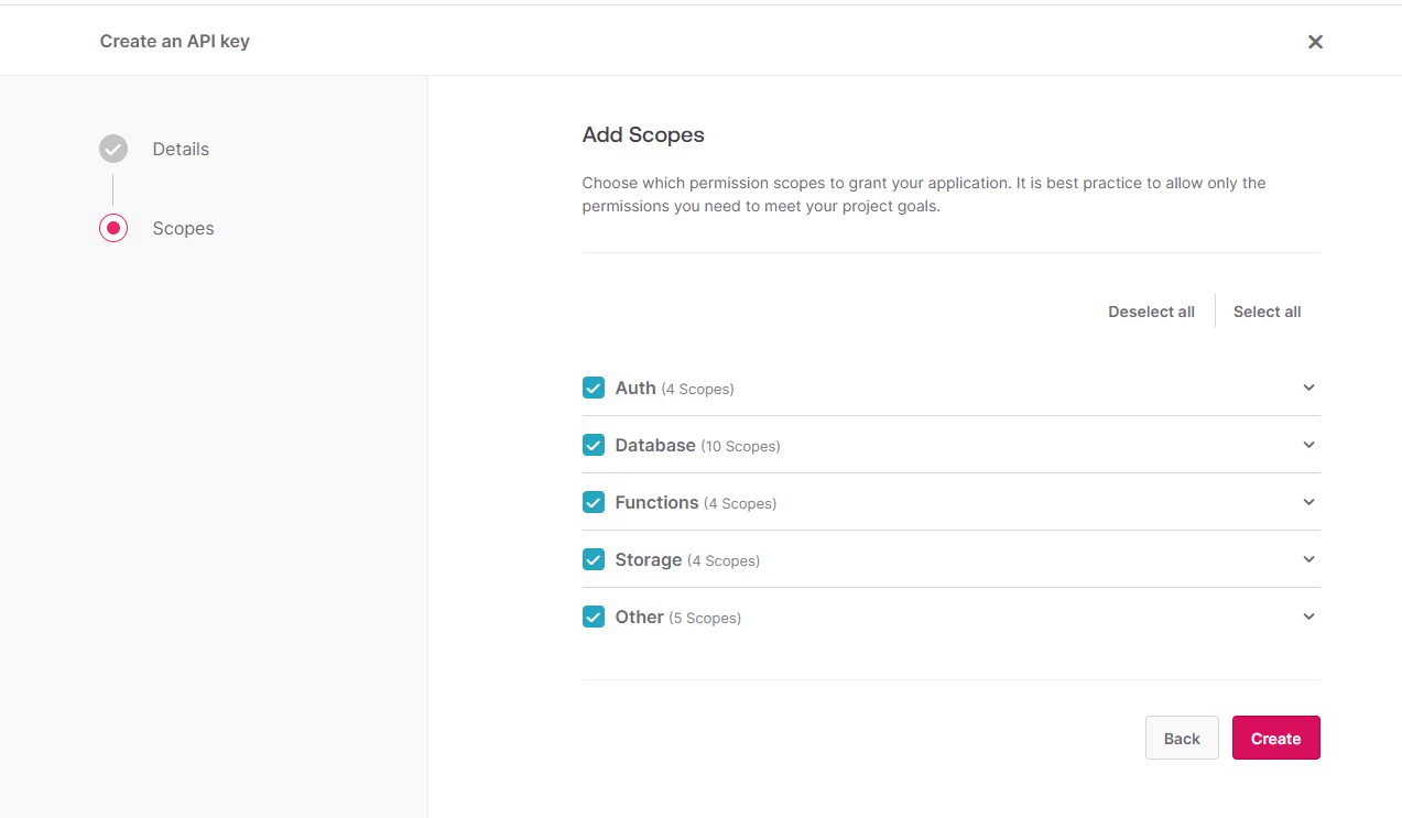 API Key Scopes