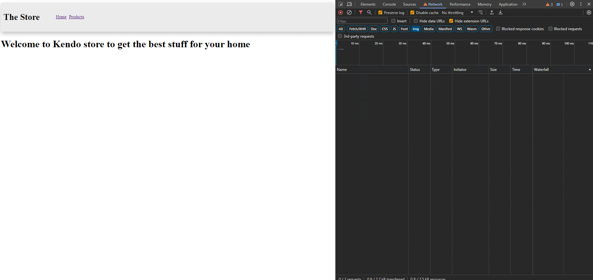 products page now has light blue boxes where the images will appear once loaded