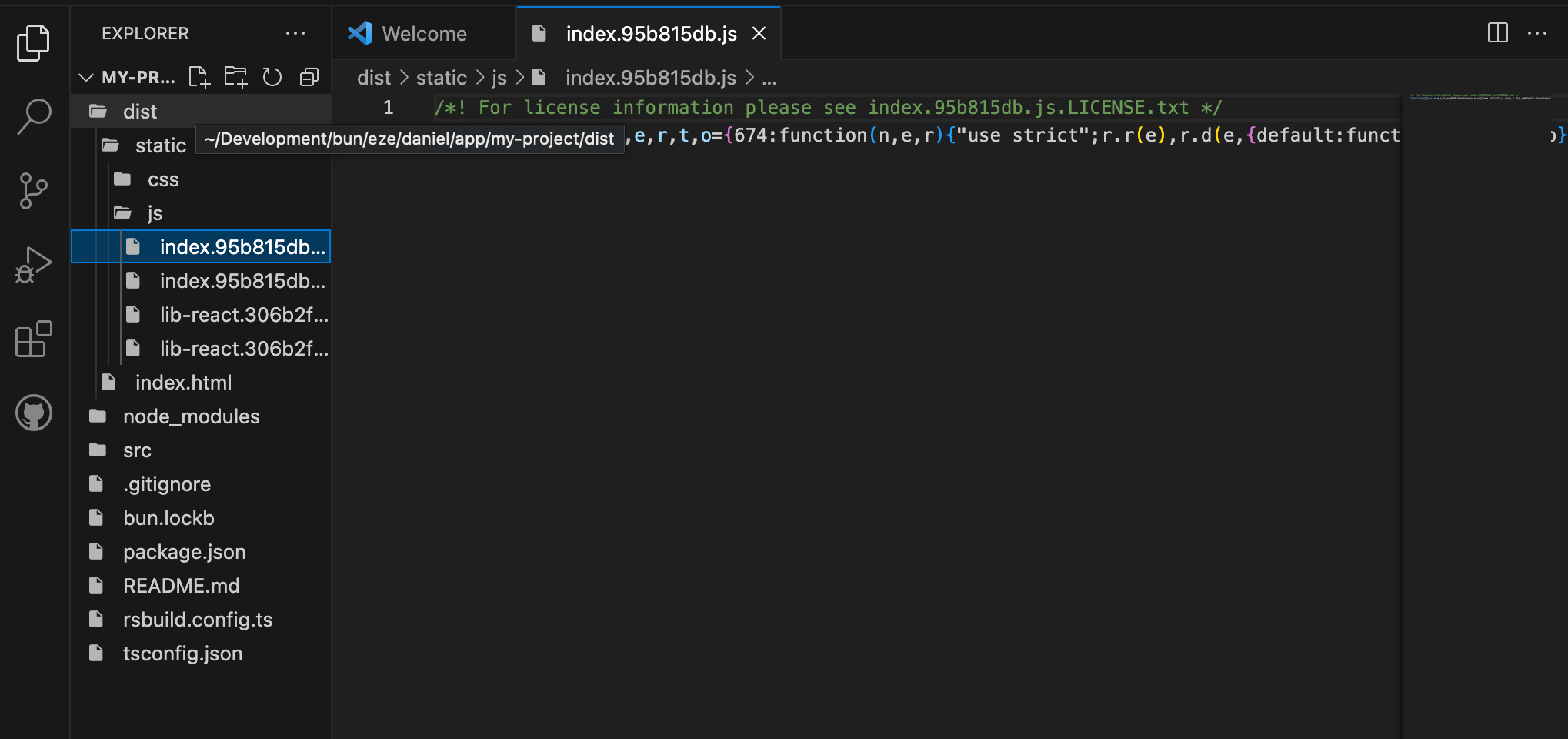 rsbuild directory