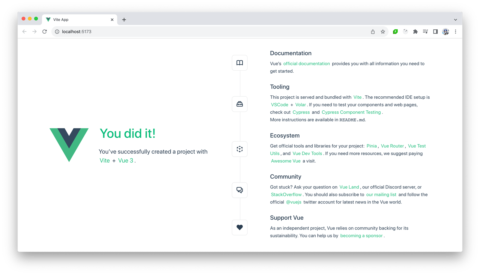 New Vue project
