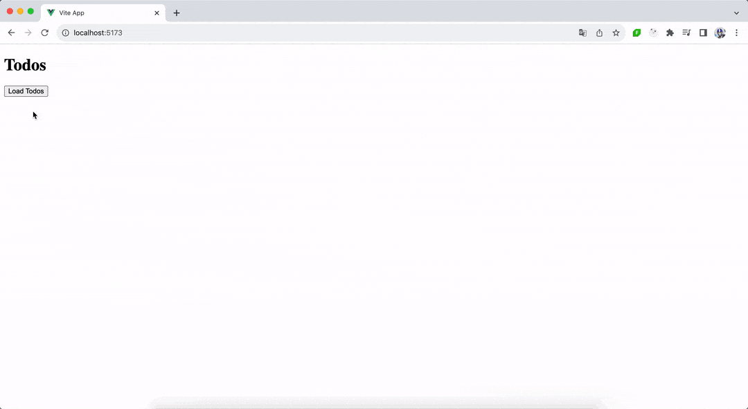 User loads list of todos and clicks on Do something nice for someone I care about, and it routes to that page