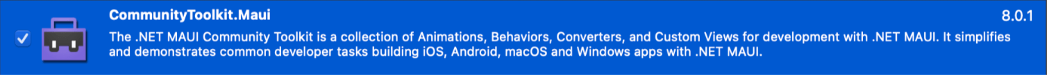 Community.Toolkit.Maui NuGet package