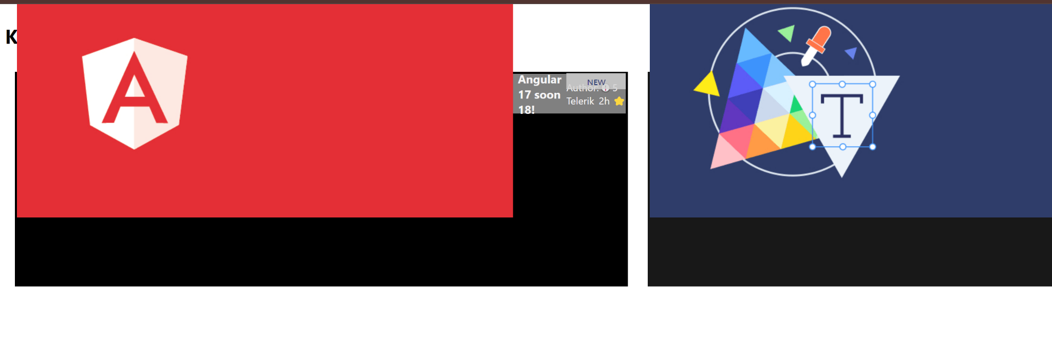 image is out of alignment and titles are not showing