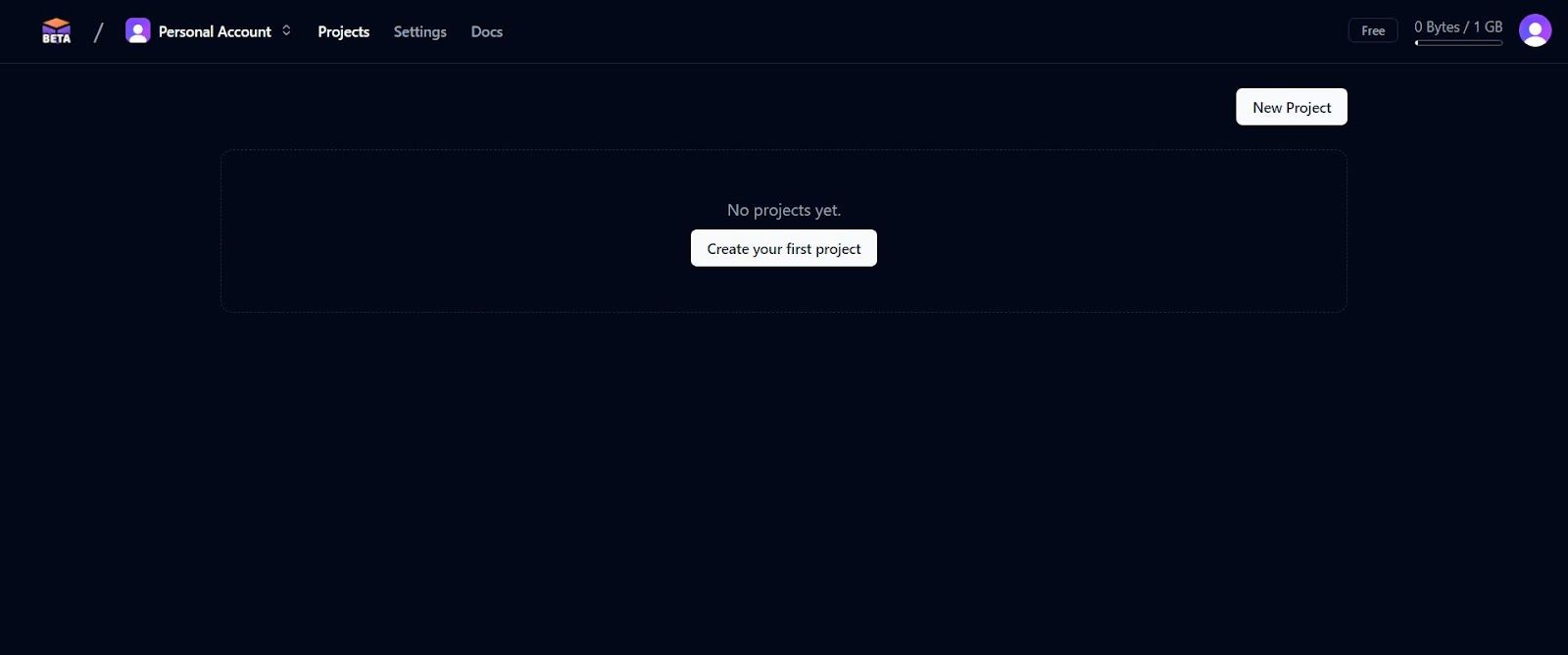 Create your first project Create your first project