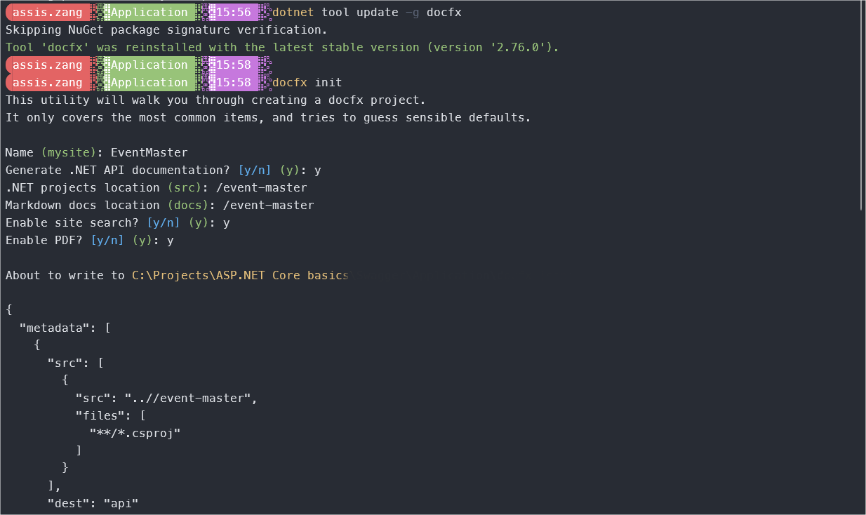 generate doc with docfx Generate doc with docfx