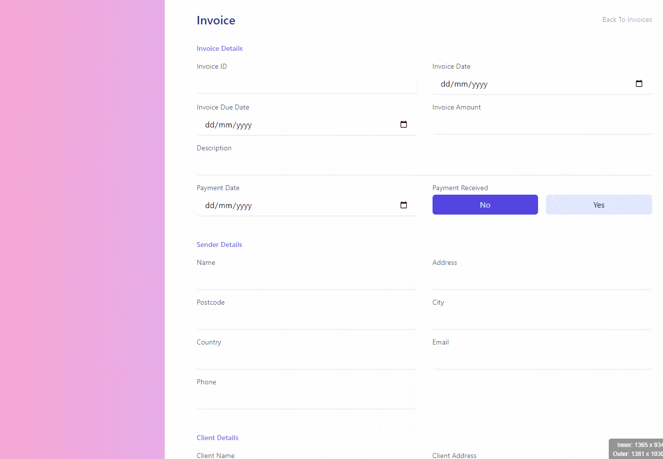 Invoice Form