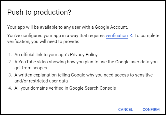 Push to production?