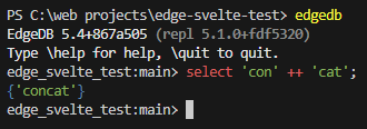 edgedb commands