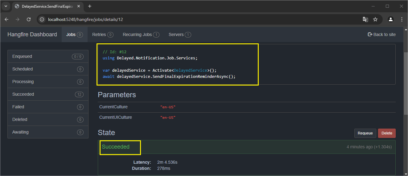 delayed job dashboard succeeded Delayed job dashboard succeeded