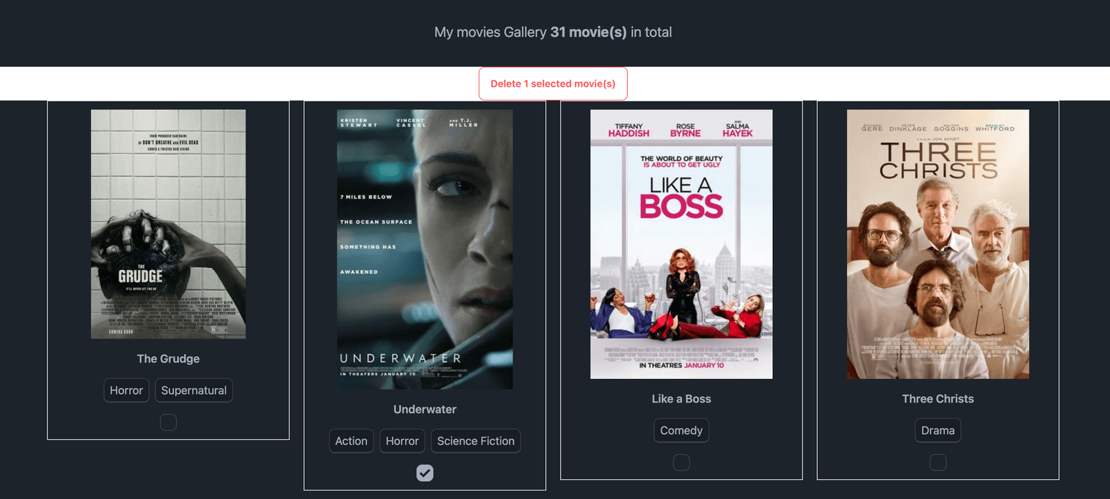Movie gallery app Movie gallery app