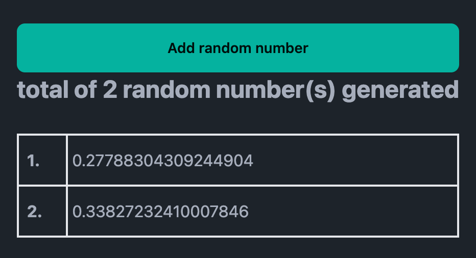 Random number generator Random number generator