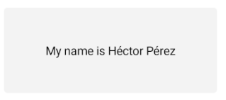 The TemplatedButton control displaying the execution of the ToString method of an object The TemplatedButton control displaying the execution of the ToString method of an object. It is light gray with black text reading 'My name is Hector Perez'