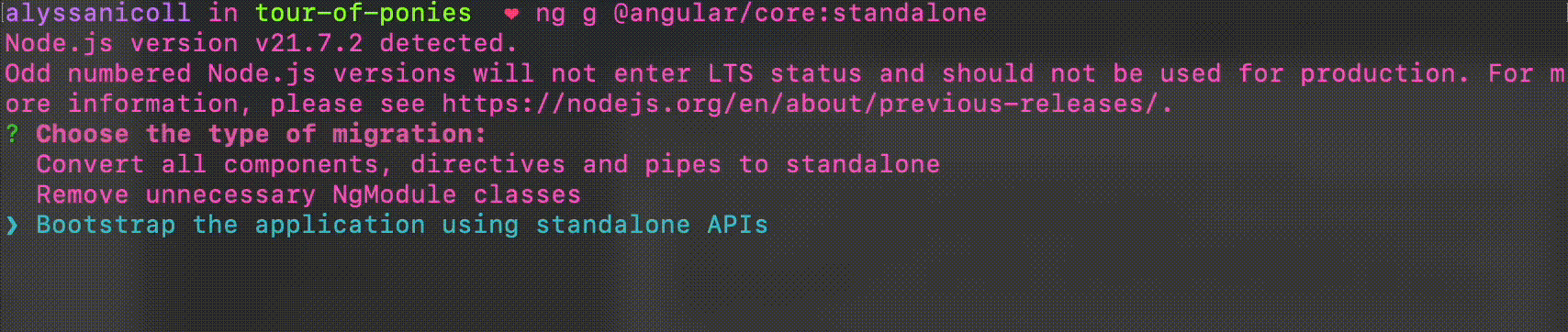CLI Command code