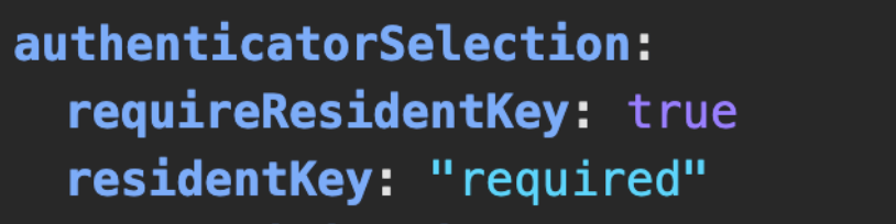 Client-side discoverable key Client-side discoverable key