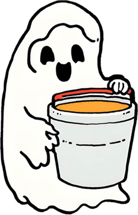 Ghost with a bucket