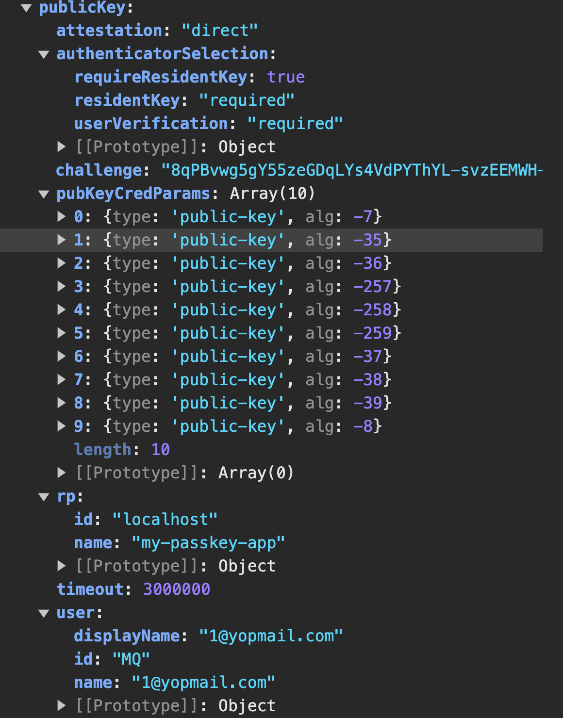 public-key-credential public-key-credential