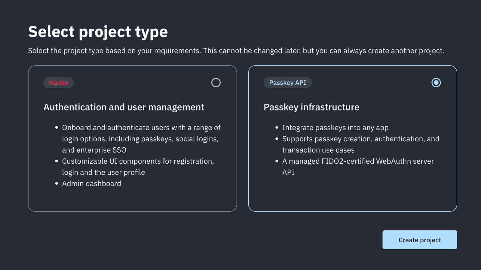 Select Passkey Select Passkey