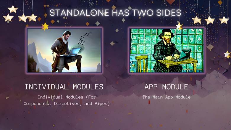 Standalone has two sides: Individual Modules and App Module
