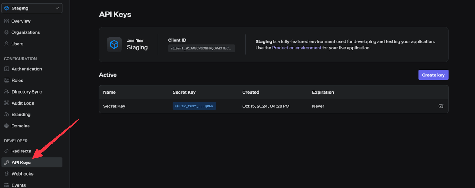 WorkOS API Keys WorkOS API Keys