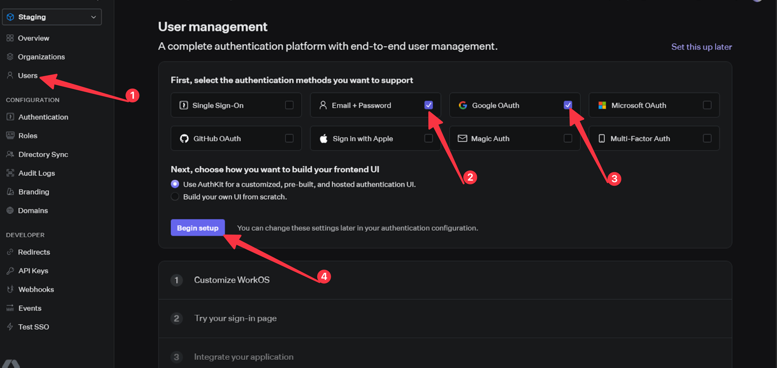 WorkOS authentication methods WorkOS authentication methods