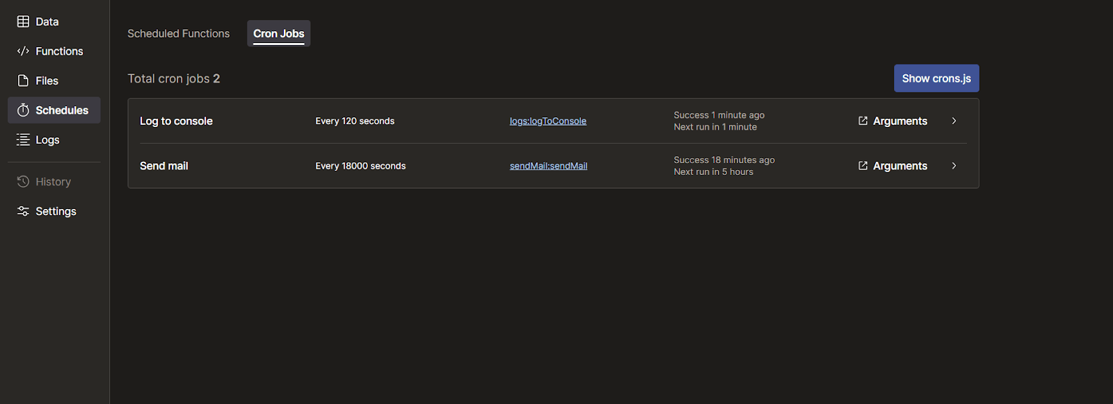 Created cron jobs Created cron jobs