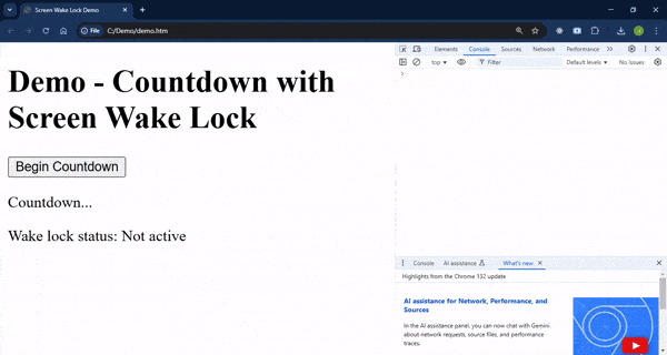 Wake Lock acquired and released Wake Lock acquired and released