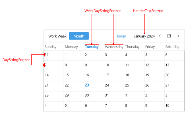Month View Scheduler Month View