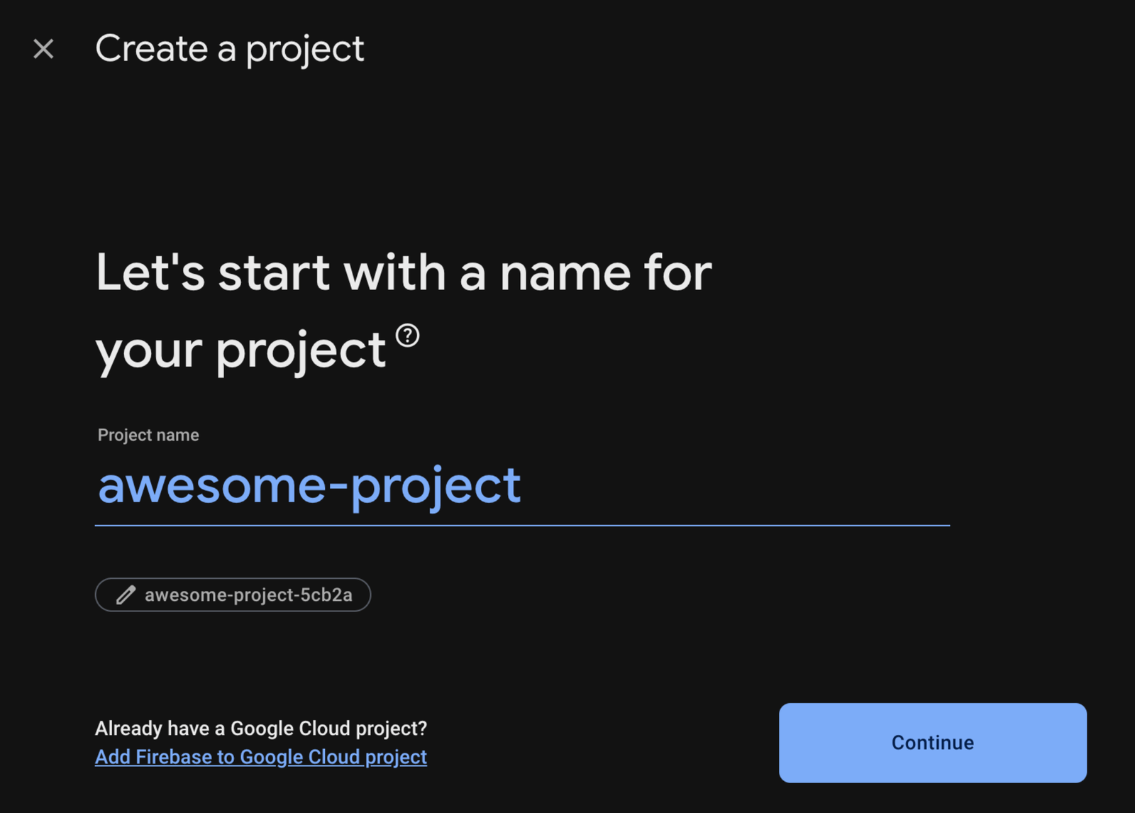 Enable billing on Firebase project Create a Firebase project