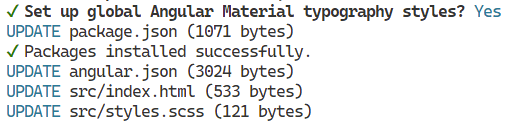 global Angular Material typography styles