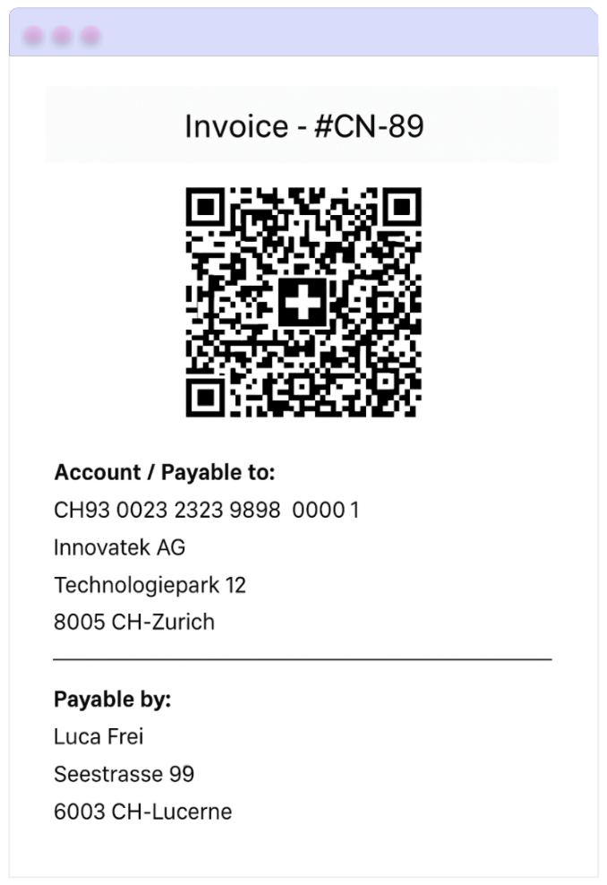 Barcode Swiss Types