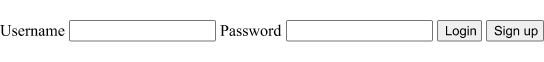 Unstructured Login Form Unstructured horizontal login form with no alignment