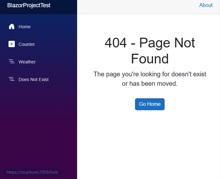 A custom 404 page for Blazor Custom 404 Page