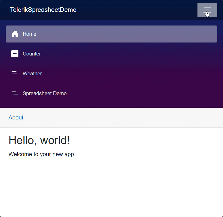 Loading data from an xlsx file into the Telerik Spreadsheet component