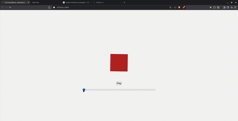 Animation with play/pause button and a progress bar Animation with play/pause button and a progress bar