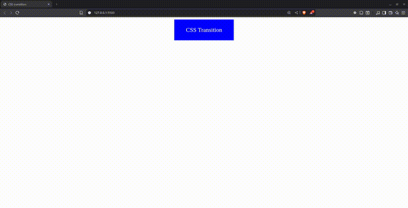 Box smoothly transitions from blue to red on hover Box smoothly transitions from blue to red on hover