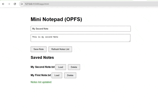 Deleting saved notes from OPFS Deleting saved notes from OPFS