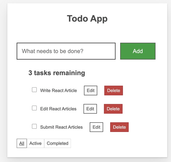 Todo App UI mockup Todo App Mockup