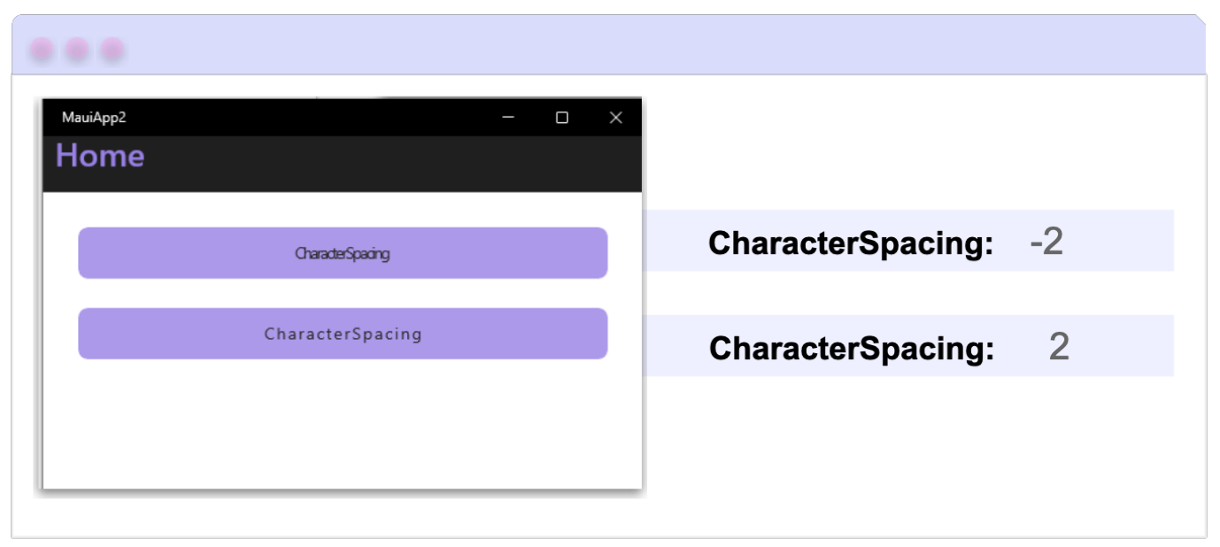 CharacterSpacing sample